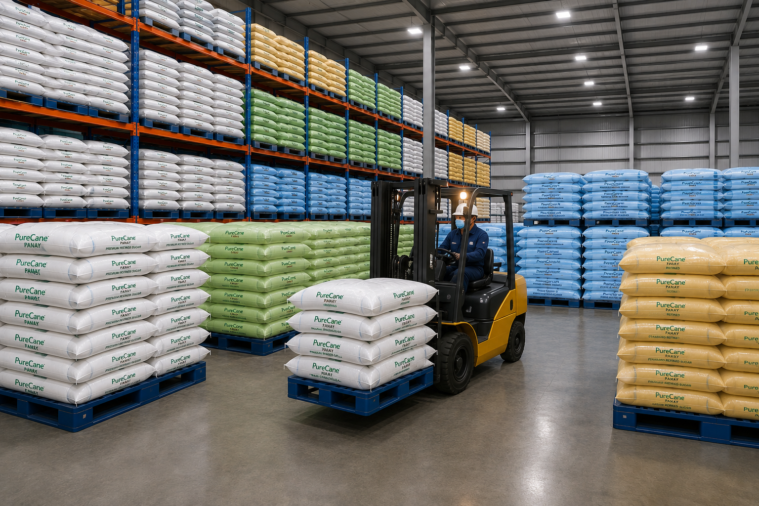 Bulk sugar supply and warehouse inventory